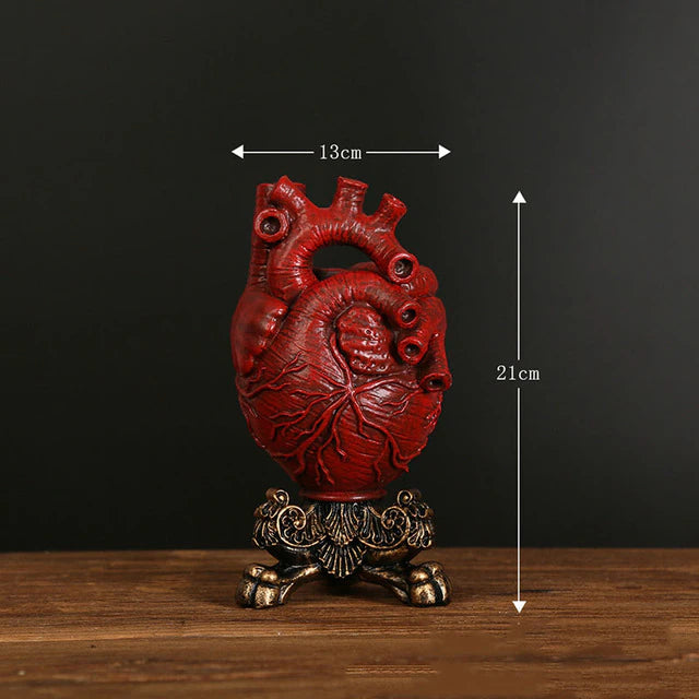 Resin Heart-shaped Vase for Home Decor