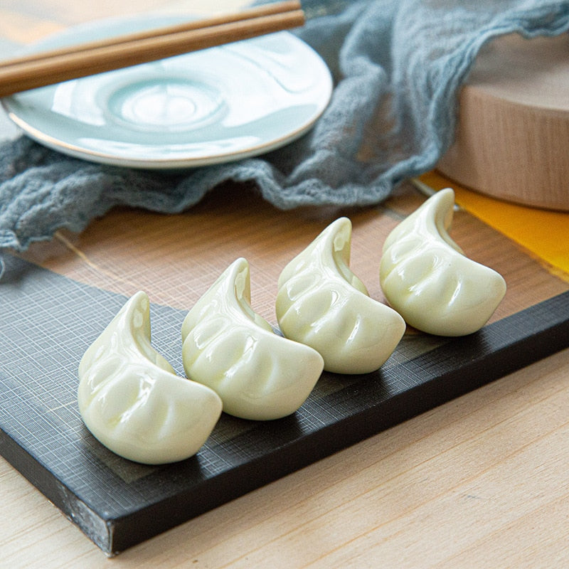 Dumpling-Shaped Ceramic Chopsticks Holder