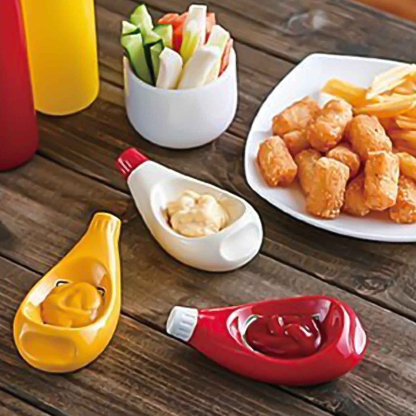 Ketchup-Shaped Sauce Dish