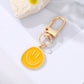 Colorful & Irregular Round Smile Face Keychain