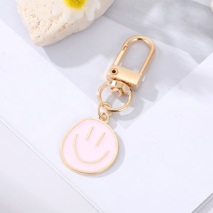Colorful & Irregular Round Smile Face Keychain