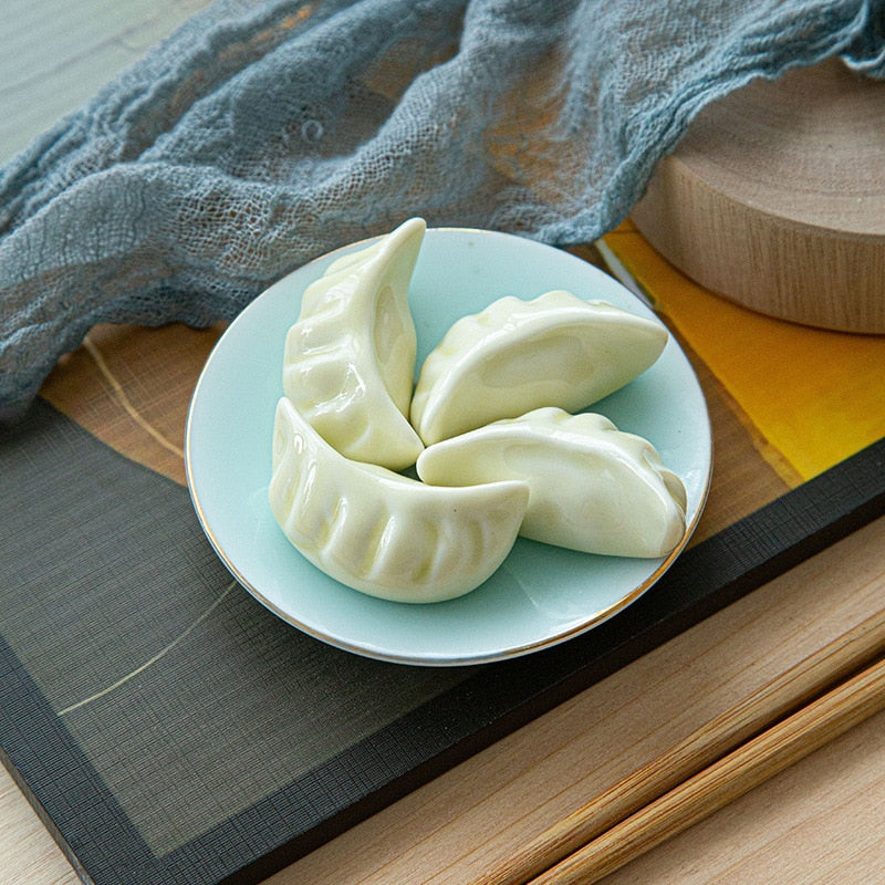 Dumpling-Shaped Ceramic Chopsticks Holder